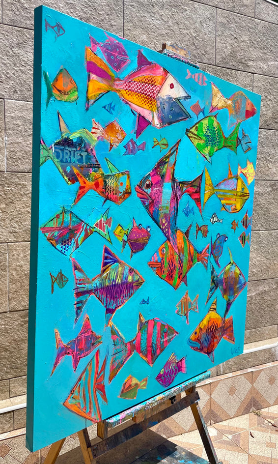 Tropical Neck of the Woods by Allen Wittert |  Side View of Artwork 