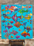 Original art for sale at UGallery.com | Tropical Neck of the Woods by Allen Wittert | $5,100 | acrylic painting | 47' h x 44' w | thumbnail 3