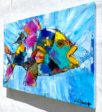 Original art for sale at UGallery.com | Coral Chaser by Allen Wittert | $1,250 | acrylic painting | 20' h x 27.5' w | thumbnail 2