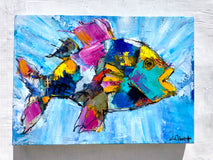 Original art for sale at UGallery.com | Coral Chaser by Allen Wittert | $1,250 | acrylic painting | 20' h x 27.5' w | thumbnail 3