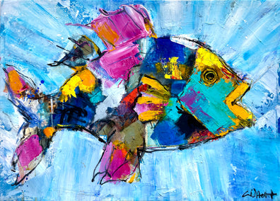 acrylic painting by Allen Wittert titled Coral Chaser