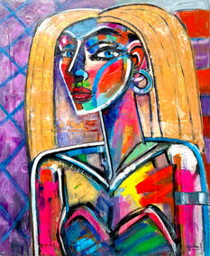 acrylic painting by Allen Wittert titled Variations of Gold