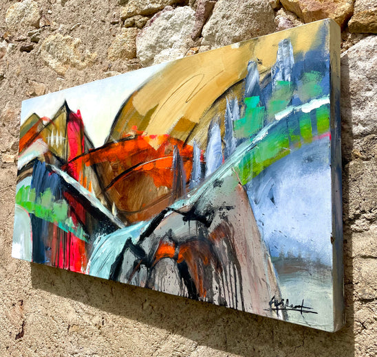 Where the Land Breaks by Allen Wittert |  Side View of Artwork 