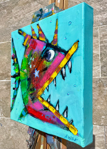 Should Not Have Bit That One by Allen Wittert |  Side View of Artwork 