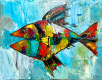 Original art for sale at UGallery.com | Tropical Static by Allen Wittert | $900 | acrylic painting | 16' h x 20' w | thumbnail 1