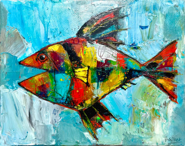 acrylic painting by Allen Wittert titled Tropical Static