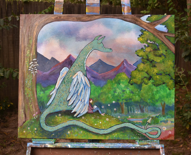 Adventure Reading by Andrea Doss |  Context View of Artwork 