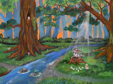 acrylic painting by Andrea Doss titled The Violin Concert