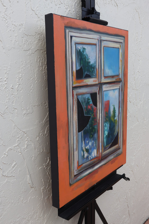 Peeking into the Silence by Andres Lopez |  Side View of Artwork 