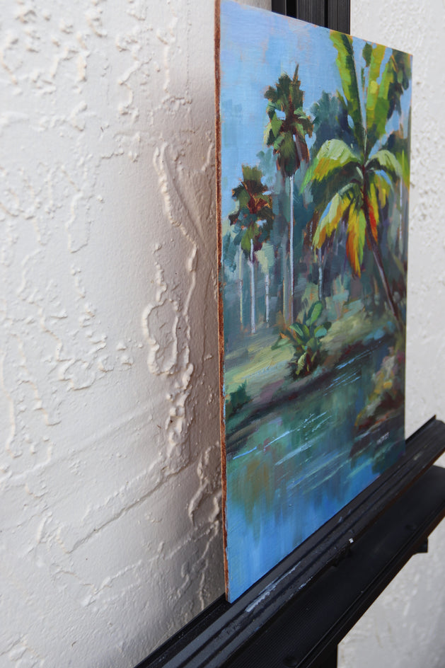 By the River’s Shadow by Andres Lopez |  Side View of Artwork 