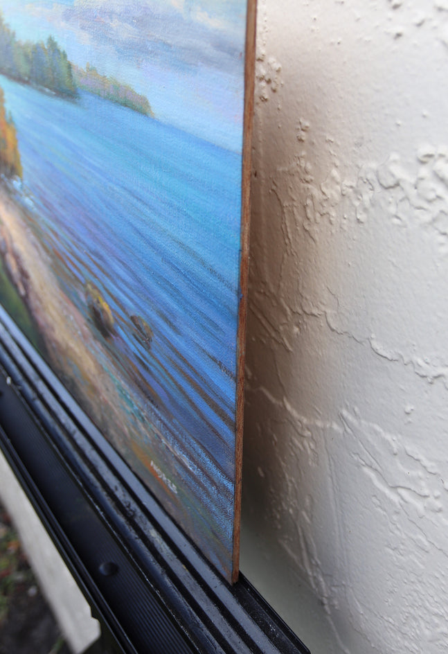 Shallow Waters by Andres Lopez |  Side View of Artwork 