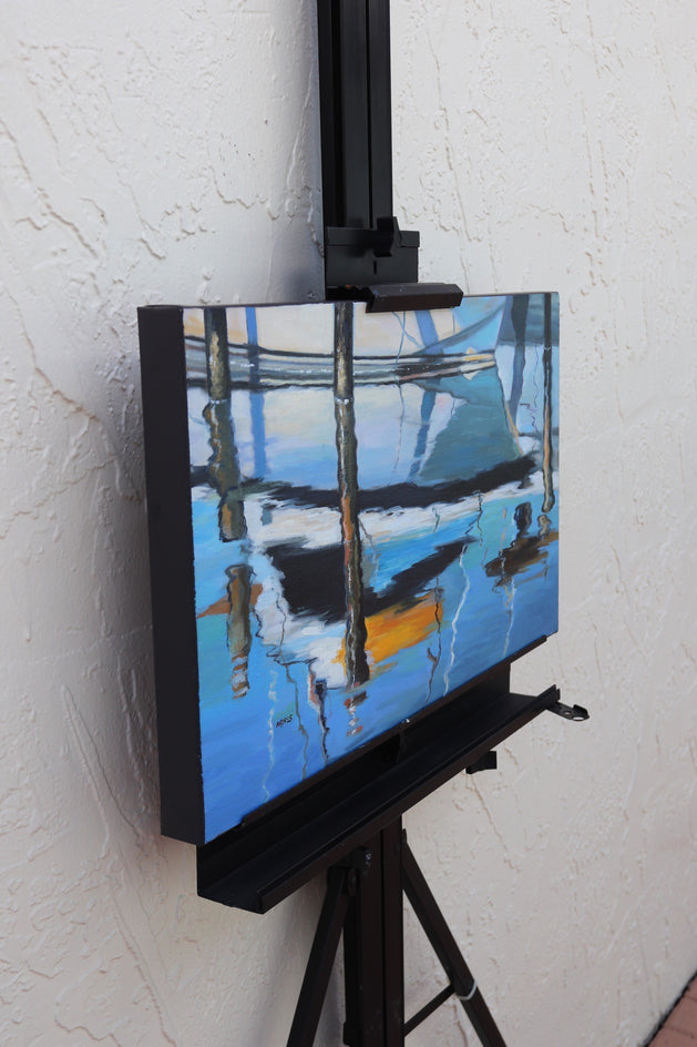 Yacht Club by Andres Lopez |  Side View of Artwork 