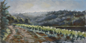 Original art for sale at UGallery.com | Casole D’Elsa, Sunset by Andrew Hird | $1,200 | oil painting | 8' h x 15.75' w