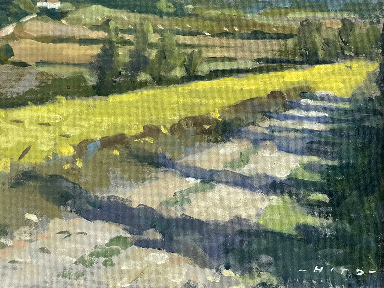 Morning Sunshine, Towards Cavallano by Andrew Hird |  Closeup View of Artwork 
