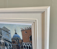Original art for sale at UGallery.com | Morning Traffic, Piazzetta San Marco by Andrew Hird | $1,350 | oil painting | 11.75' h x 15.75' w | thumbnail 2