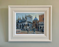 Original art for sale at UGallery.com | Morning Traffic, Piazzetta San Marco by Andrew Hird | $1,350 | oil painting | 11.75' h x 15.75' w | thumbnail 3