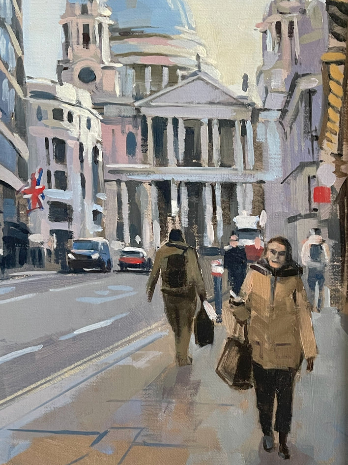 St Paul’s Cathedral, Winter Light by Andrew Hird |  Closeup View of Artwork 