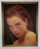 Original art for sale at UGallery.com | Fiery Confidence by Ani Abakumova | $10,800 | mixed media artwork | 40' h x 32' w | thumbnail 3