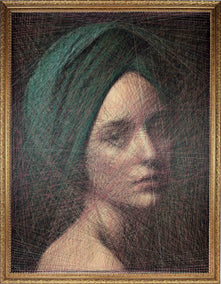 fiber artwork by Ani Abakumova titled Emerald Dream