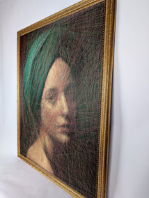 fiber artwork by Ani Abakumova titled Emerald Dream