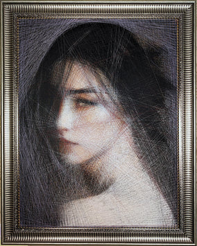 Original art for sale at UGallery.com | Silky Whispers by Ani Abakumova | $7,000 | mixed media artwork | 32' h x 24' w