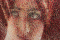 Original art for sale at UGallery.com | Cleo by Ani Abakumova | $2,750 | mixed media artwork | 29' h x 29' w | thumbnail 3