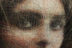 Original art for sale at UGallery.com | Inconnue by Ani Abakumova | $2,750 | mixed media artwork | 29' h x 29' w | thumbnail 3