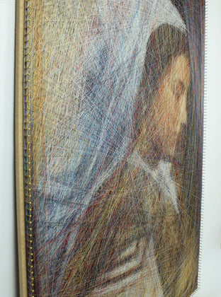 Italian Girl by Ani Abakumova |  Side View of Artwork 