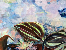 Original art for sale at UGallery.com | Forest Bathing in Blue by Arden Rose | $1,100 | acrylic painting | 16' h x 40' w | thumbnail 4