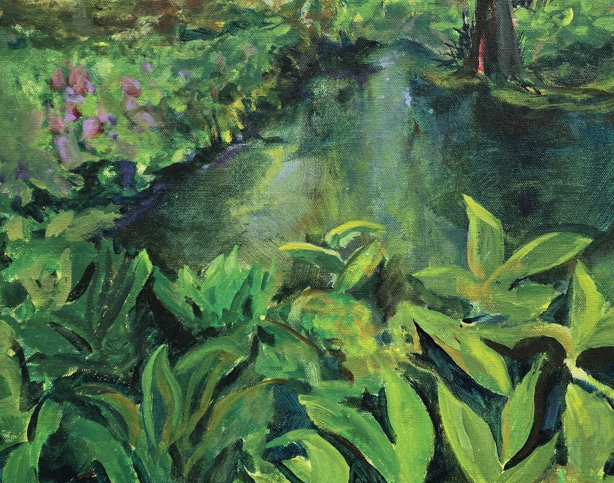 Forest Bathing in Green by Arden Rose |  Closeup View of Artwork 