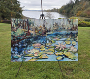 Original art for sale at UGallery.com | Lilies in Bloom by Arden Rose | $2,250 | acrylic painting | 30' h x 48' w | thumbnail 3