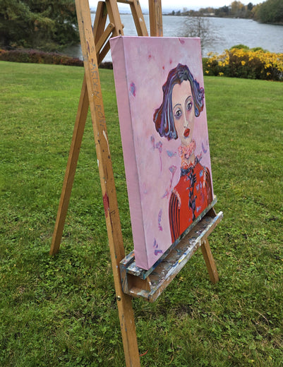 Mademoiselle by Arden Rose |  Side View of Artwork 