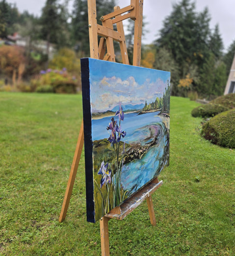 Seaside by Arden Rose |  Side View of Artwork 