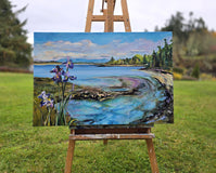 Original art for sale at UGallery.com | Seaside by Arden Rose | $1,200 | acrylic painting | 24' h x 36' w | thumbnail 3