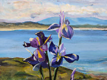 Original art for sale at UGallery.com | Seaside by Arden Rose | $1,200 | acrylic painting | 24' h x 36' w | thumbnail 4