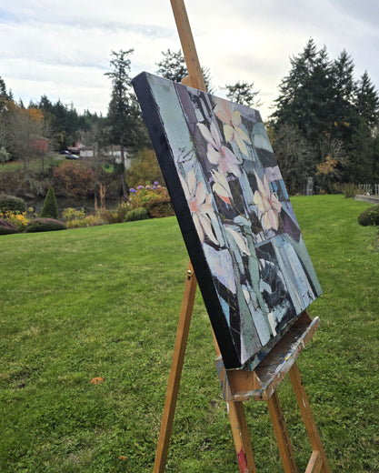 Table Flowers by Arden Rose |  Side View of Artwork 