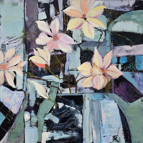 Original art for sale at UGallery.com | Table Flowers by Arden Rose | $750 | acrylic painting | 24' h x 24' w