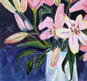 Original art for sale at UGallery.com | Table Lilies by Arden Rose | $600 | acrylic painting | 24' h x 20' w | thumbnail 4