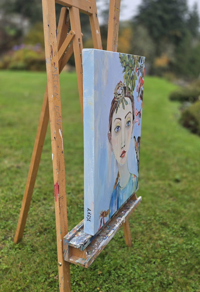 In The Company of Birds by Arden Rose |  Side View of Artwork 