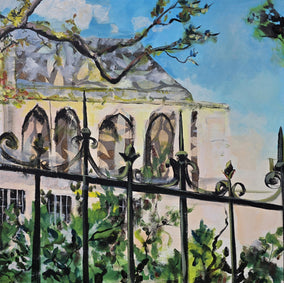 Original art for sale at UGallery.com | La Maison by Arden Rose | $825 | mixed media artwork | 23.5' h x 23.5' w