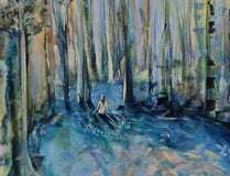Original art for sale at UGallery.com | The Art of Forest Bathing by Arden Rose | $800 | mixed media artwork | 24' h x 24' w | thumbnail 4