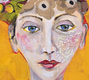 Original art for sale at UGallery.com | The Jester by Arden Rose | $500 | mixed media artwork | 20' h x 16' w | thumbnail 4