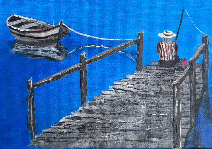 Afternoon Blues by Art Clark |   Closeup View of Artwork 