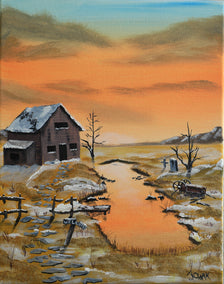 acrylic painting by Art Clark titled All's Quiet