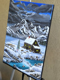 Original art for sale at UGallery.com | Alpine Christmas by Art Clark | $650 | acrylic painting | 20' h x 16' w | thumbnail 2