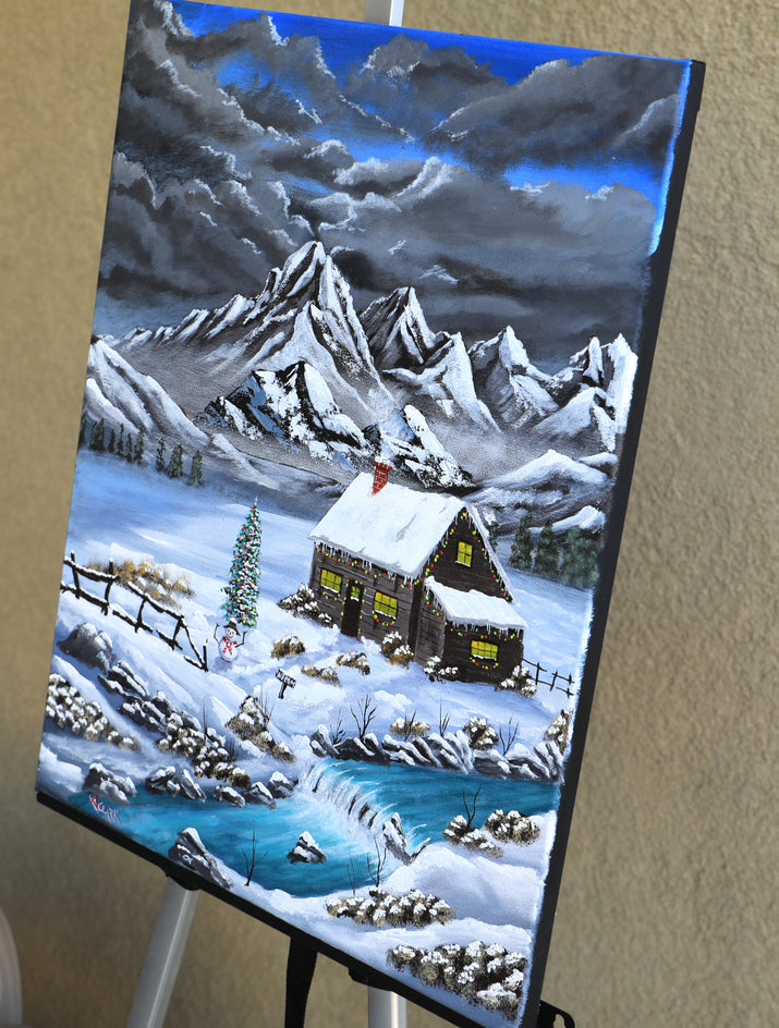 Alpine Christmas by Art Clark |  Side View of Artwork 