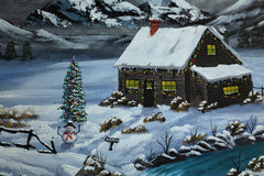 Original art for sale at UGallery.com | Alpine Christmas by Art Clark | $650 | acrylic painting | 20' h x 16' w | thumbnail 4