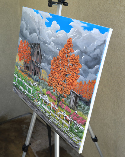 Autumn Silence by Art Clark |  Side View of Artwork 