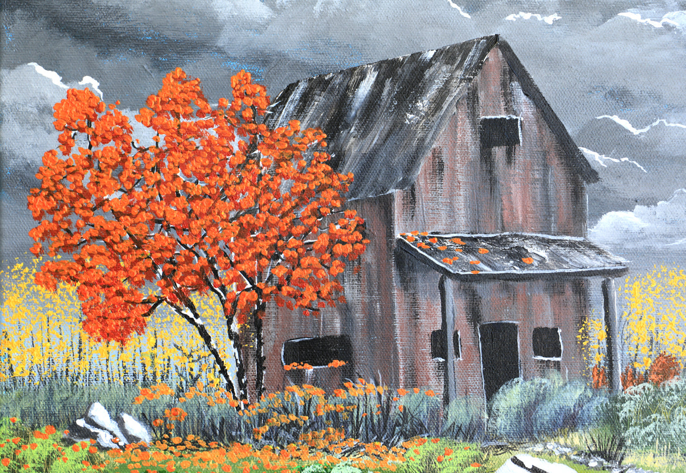 Autumn Silence by Art Clark |  Closeup View of Artwork 