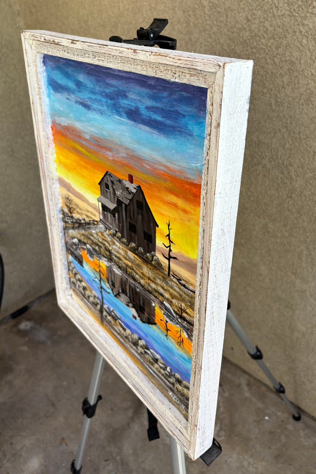 Beside Still Waters by Art Clark |  Side View of Artwork 